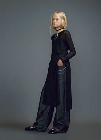 Джинсы Straight с люрексом для девочек