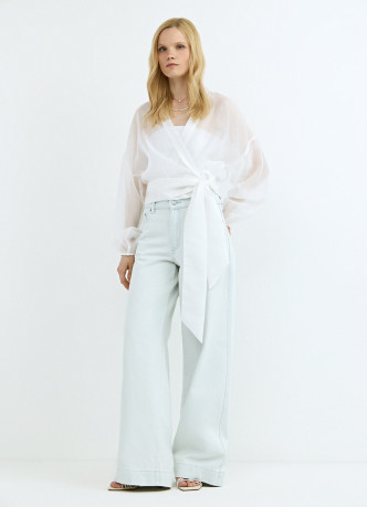 Блузка из лиоцелла с запахом