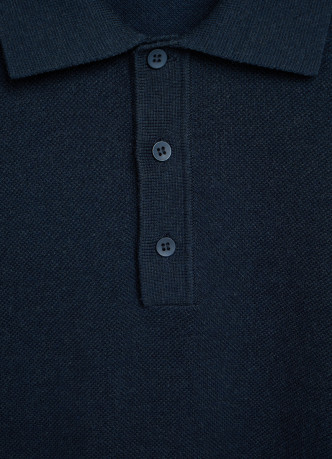 Поло из текстурной ткани