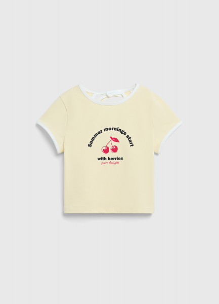 

Футболка с открытой спиной для девочек, Желтый