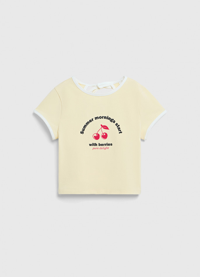 Футболка с открытой спиной для девочек