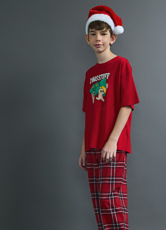 Брюки пижамные в клетку для мальчиков