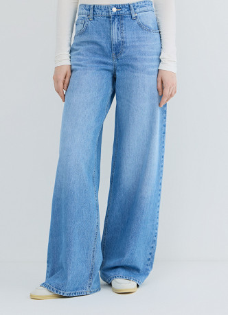 Ультраширокие джинсы с высокой посадкой