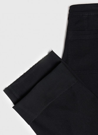 Укороченные широкие джинсы