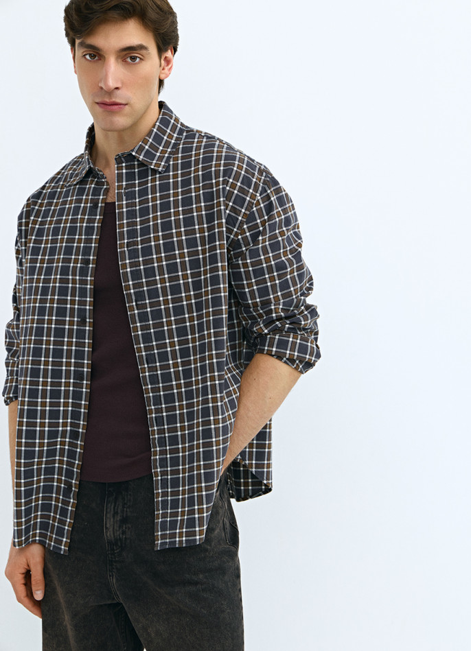 Рубашка из хлопка в клетку