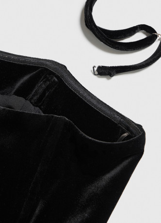 Бархатное платье-бюстье