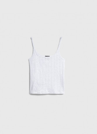 Пижамная майка из ажурного трикотажа