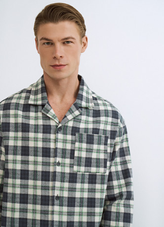 Рубашка пижамная в клетку