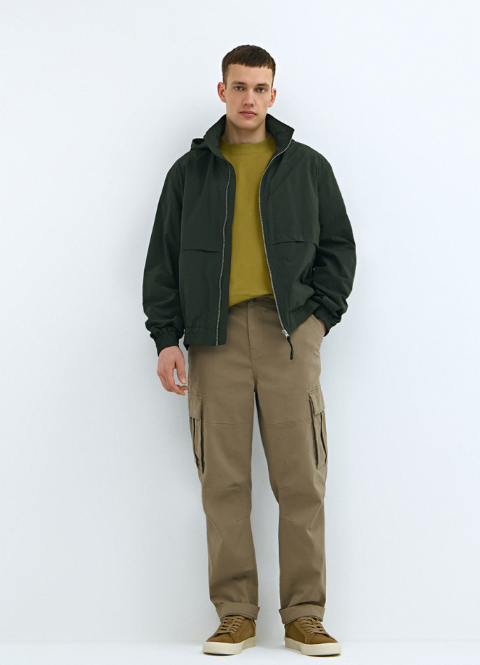 Брюки карго из твила