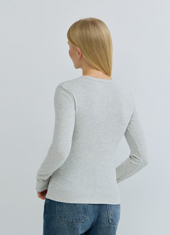 Лонгслив в рубчик