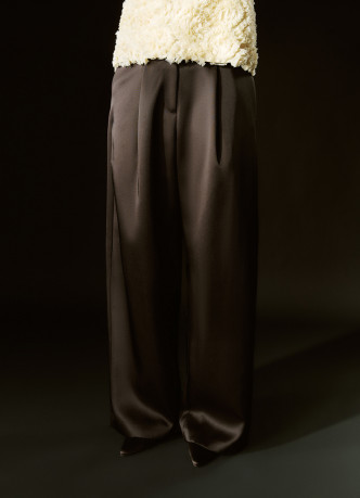 Атласные прямые брюки