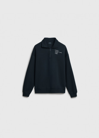 Толстовка с воротником-стойкой на молнии