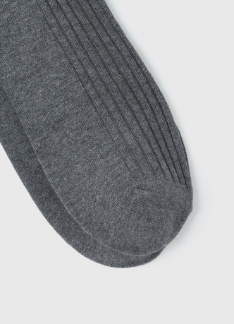 Высокие носки в рубчик с вышивкой