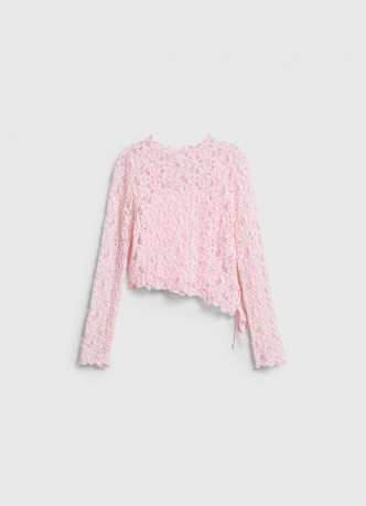 Кружевной лонгслив с завязками для девочек