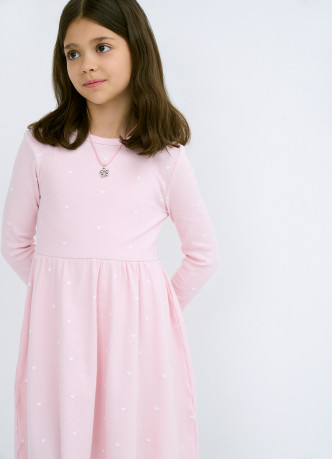 Трикотажное платье c принтом для девочек