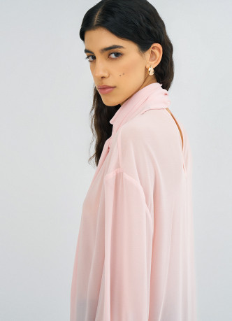 Блузка из шифона с шарфом