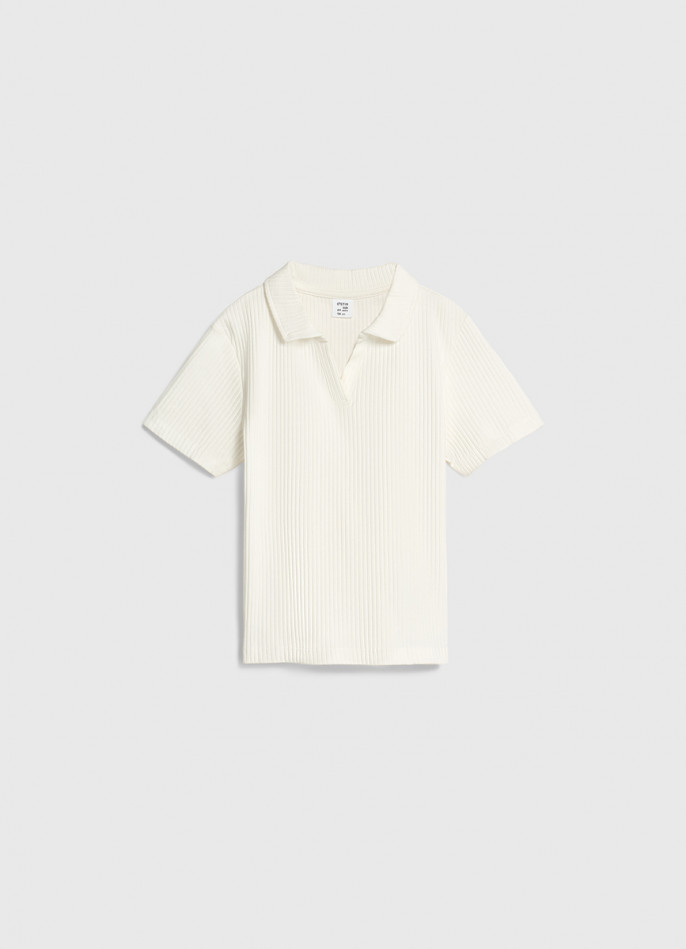 Поло в рубчик для девочек