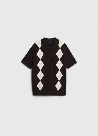 Джемпер поло с ромбами