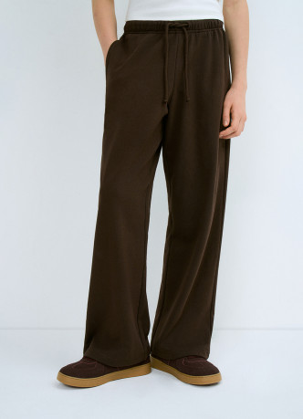 Широкие трикотажные брюки для девочек