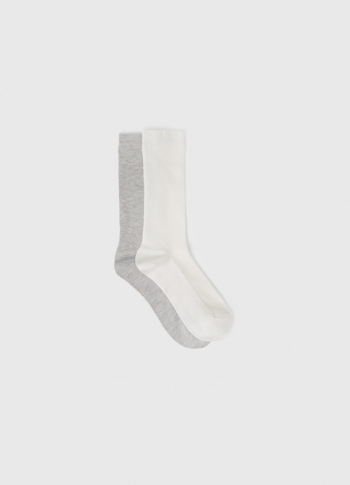 Носки в рубчик с шёлком, 2 пары