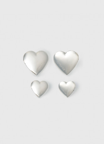 Серьги-локеты в форме сердца, 2 пары