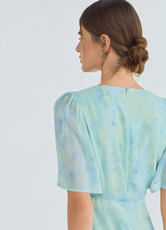 Принтованное платье из шифона