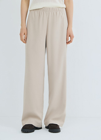 Прямые брюки с эластичным поясом