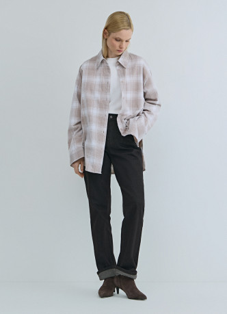 Вельветовая рубашка в клетку