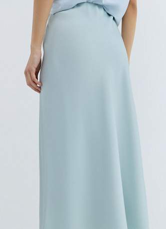 Сатиновая юбка миди А-силуэта