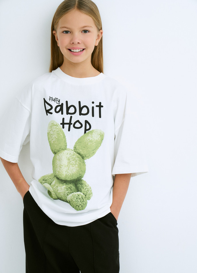 Футболка с принтом для девочек