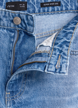 Ультраширокие джинсы с высокой посадкой