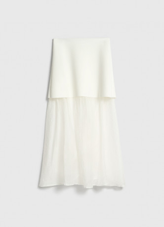 Двуслойная юбка с полупрозрачным подолом