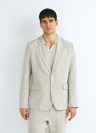 Однобортный пиджак изо льна