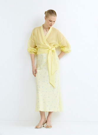 Блузка из лиоцелла с запахом