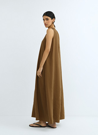 Платье макси из купры