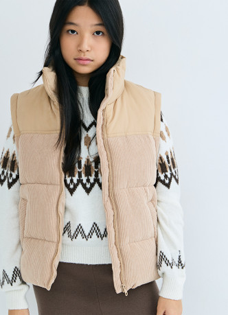 Вельветовая утеплённая куртка для девочек