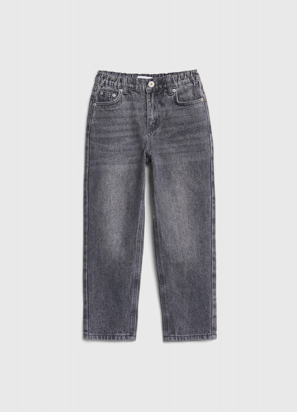 Джинсы Mom для девочек Серый 1999₽