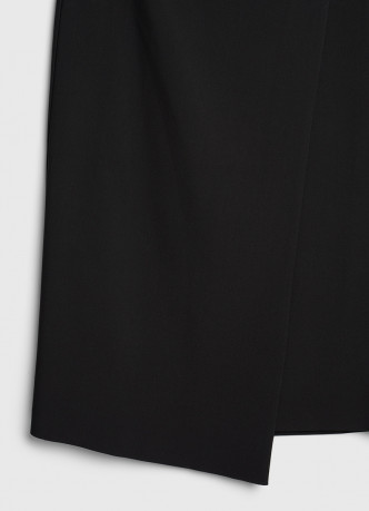 Прямая юбка миди на запах