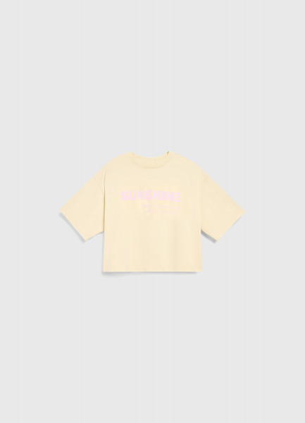 Футболка с принтом для девочек, Желтый