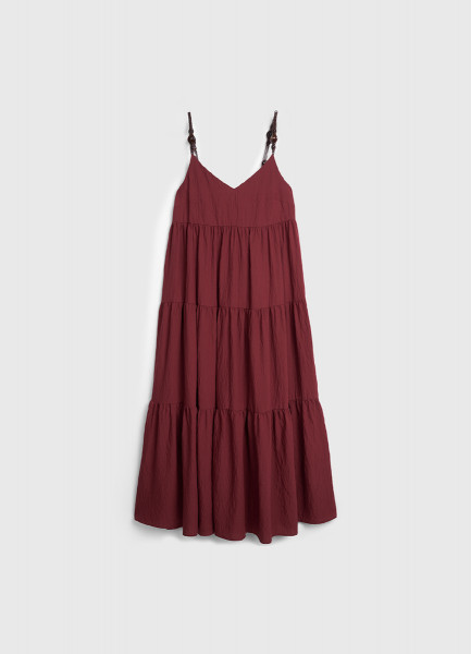 

Платье А-силуэта с декором из бусин, Оранжевый