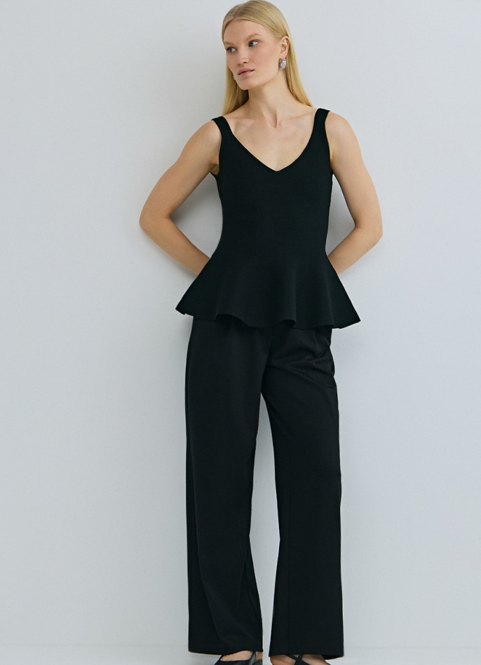 Трикотажные прямые брюки