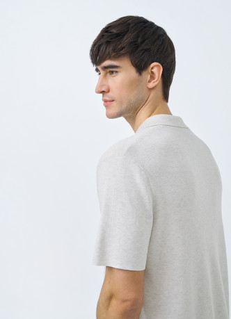 Вязаное поло с коротким рукавом