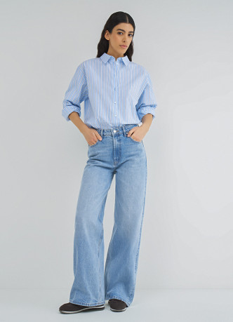 Рубашка в полоску из хлопка