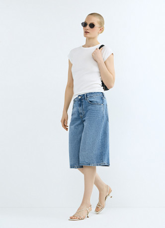 Джинсовые шорты-бермуды