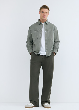 Куртка-рубашка из твила с карманами