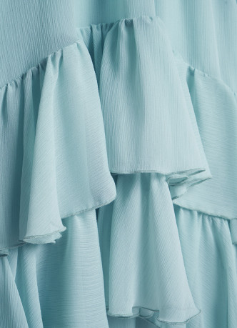 Платье мини с рюшами