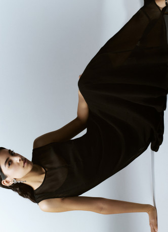 Шифоновое платье А-силуэта