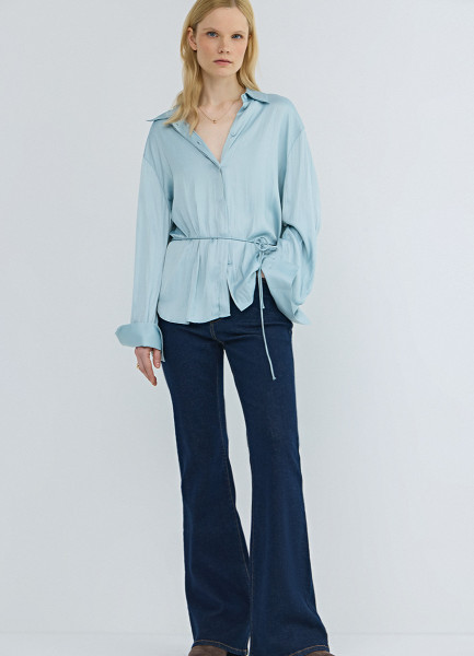 

Джинсы Bootcut с высокой посадкой, Синий