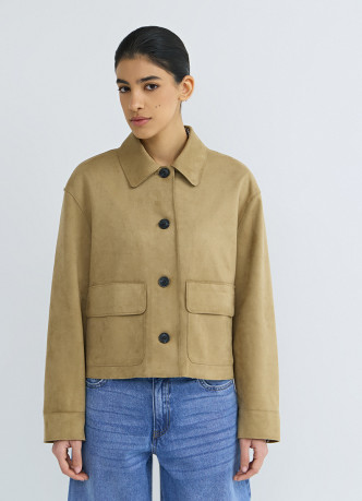 Куртка из искусственной замши