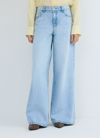 Широкие джинсы с высокой посадкой